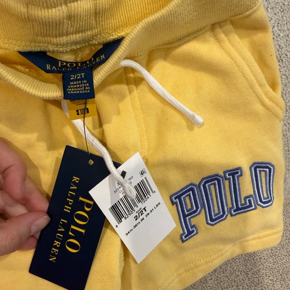 Ralph Lauren Sunny Yellow Kids Shorts - Picture 3 of 3